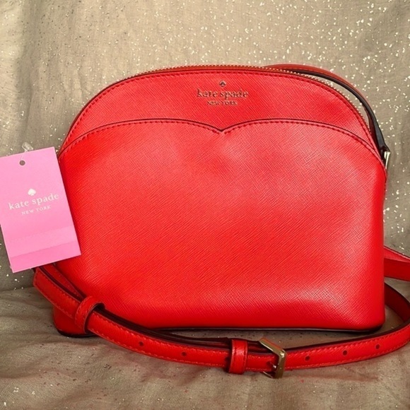 Brand New Kate Spade Genuine Saffiano Leather Zippered Dome Crossbody Purse - Picture 16 of 16